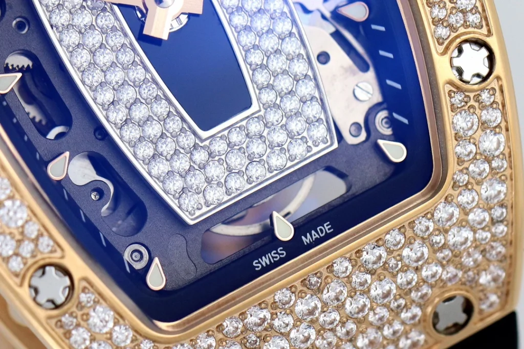 DONG HO NU RICHARD MILLE RM07 01 REPLICA CAO CAP DINH DA MAT DEN MA VANG HONG ZF FACTORY 36MM 6
