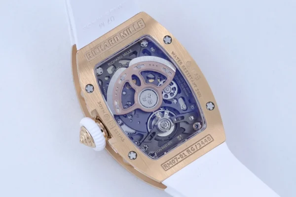 DONG HO NU RICHARD MILLE RM07 01 REPLICA CAO CAP DINH DA MAT TRANG MA VANG HONG ZF FACTORY 36MM 2
