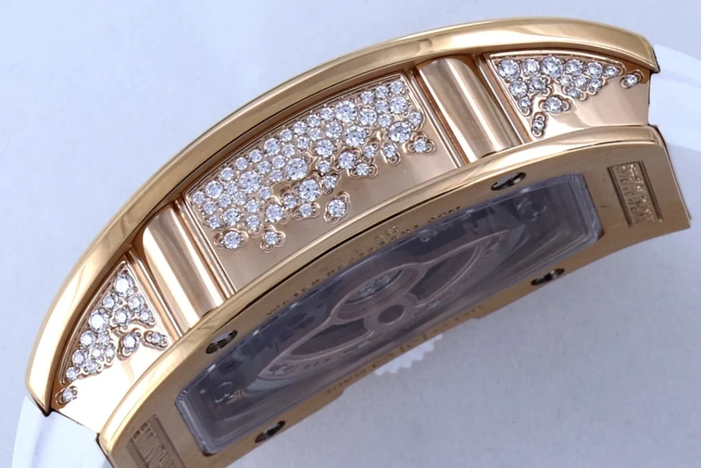 DONG HO NU RICHARD MILLE RM07 01 REPLICA CAO CAP DINH DA MAT TRANG MA VANG HONG ZF FACTORY 36MM 4