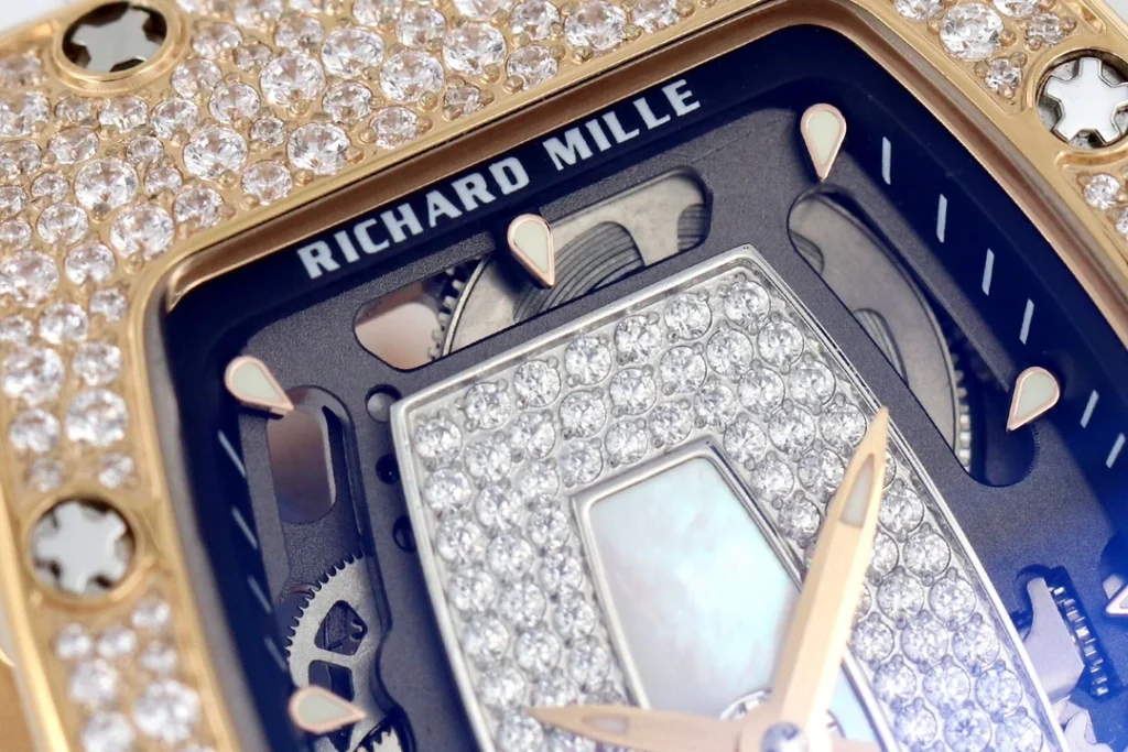 DONG HO NU RICHARD MILLE RM07 01 REPLICA CAO CAP DINH DA MAT TRANG MA VANG HONG ZF FACTORY 36MM 6