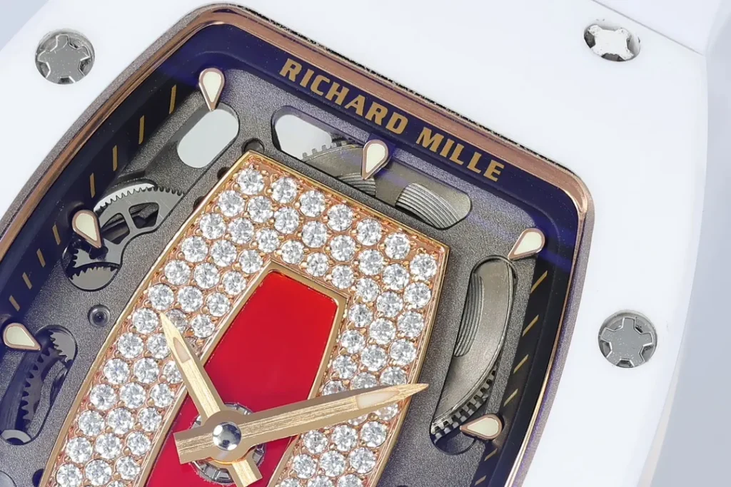 DONG HO NU RICHARD MILLE RM07 01 REPLICA VO GOM TRANG MAT SO DO DINH DA ZF FACTORY 31.5MM x 12MM 7