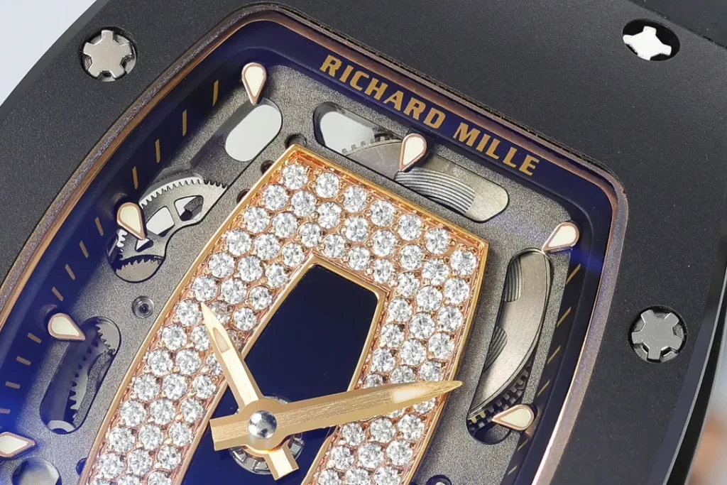 DONG HO NU RICHARD MILLE RM07 REPLICA VO GOM DEN MAT SO DEN DINH DA ZF FACTORY 31.5MM x 12MM 6