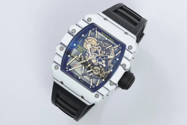 DONG HO RICHARD MILLE 35 01 REPLICA 11 VO CARBON TRANG MAT SKELETON AUTOMATIC ZF FACTORY 49.9mm x 43mm 1