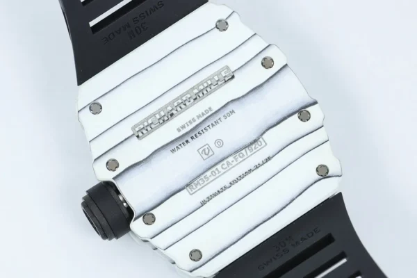 DONG HO RICHARD MILLE 35 01 REPLICA 11 VO CARBON TRANG MAT SKELETON AUTOMATIC ZF FACTORY 49.9mm x 43mm 5