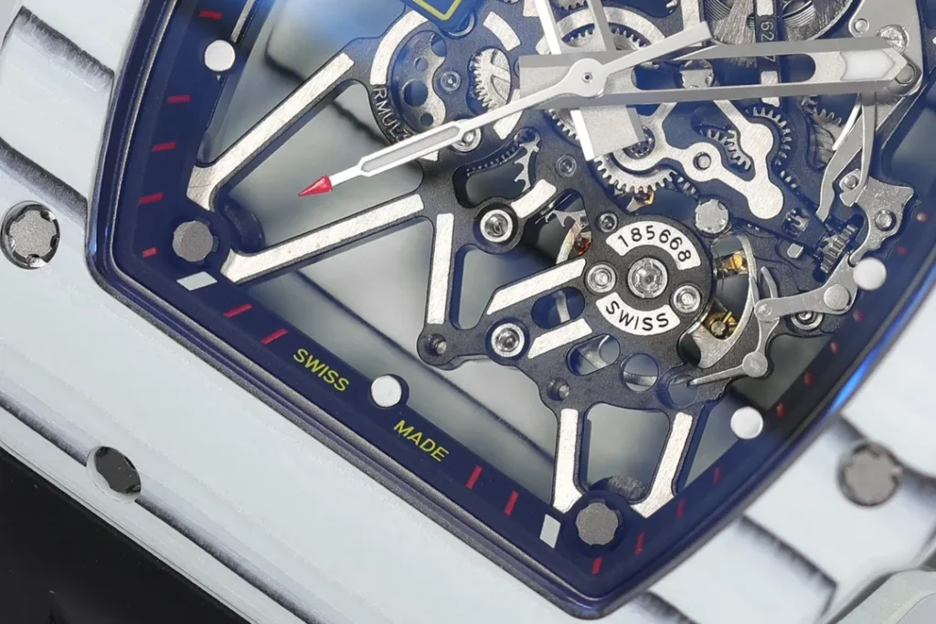 DONG HO RICHARD MILLE 35 01 REPLICA 11 VO CARBON TRANG MAT SKELETON AUTOMATIC ZF FACTORY 49.9mm x 43mm 7
