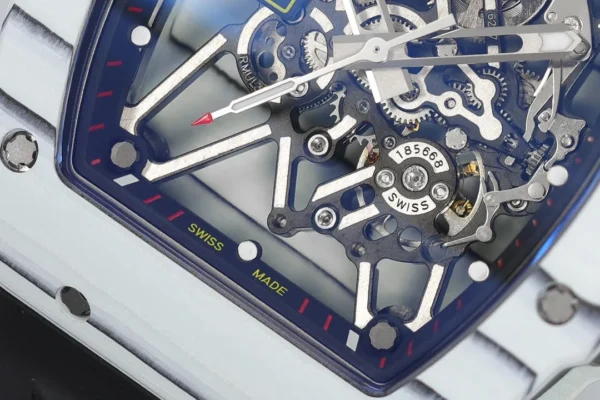 DONG HO RICHARD MILLE 35 01 REPLICA 11 VO CARBON TRANG MAT SKELETON AUTOMATIC ZF FACTORY 49.9mm x 43mm 7