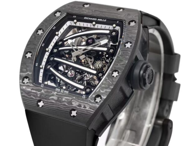 DONG HO RICHARD MILLE RM59 01 CHE TAC VO CARBON DEN MAT SO MAU DEN TOURBILLON 43x50MM 6