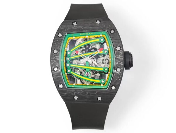 DONG HO RICHARD MILLE RM59 01 REP 11 VO CARBON DEN MAT XANH LA TOURBILLON 43X50MM 1