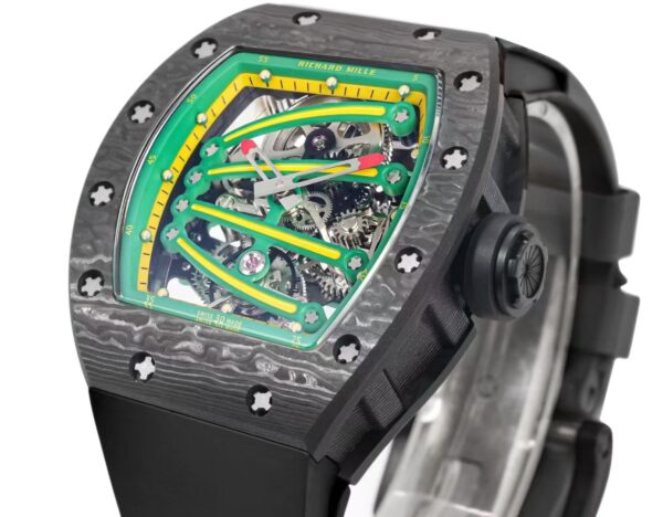DONG HO RICHARD MILLE RM59 01 REP 11 VO CARBON DEN MAT XANH LA TOURBILLON 43X50MM 6
