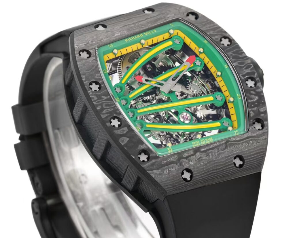 DONG HO RICHARD MILLE RM59 01 REP 11 VO CARBON DEN MAT XANH LA TOURBILLON 43X50MM 7