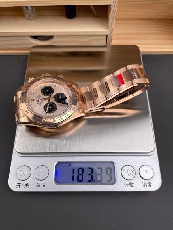 DONG HO ROLEX DAYTONA 126505 0003 REPLICA CHRONOGRAPH MA VANG HONG MAT SUNDUST 40MM 1