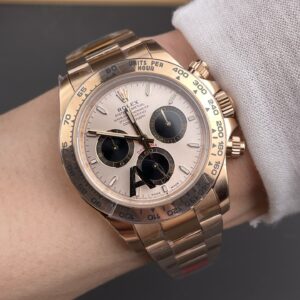 DONG HO ROLEX DAYTONA 126505 0003 REPLICA CHRONOGRAPH MA VANG HONG MAT SUNDUST 40MM 10