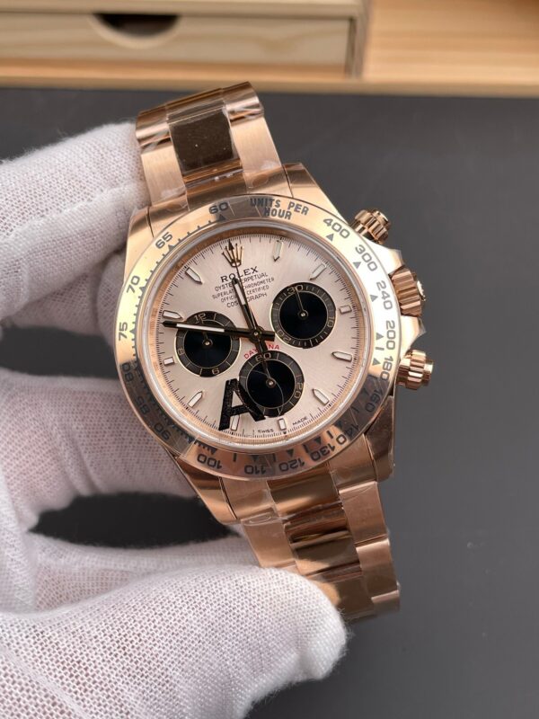 DONG HO ROLEX DAYTONA 126505 0003 REPLICA CHRONOGRAPH MA VANG HONG MAT SUNDUST 40MM 8