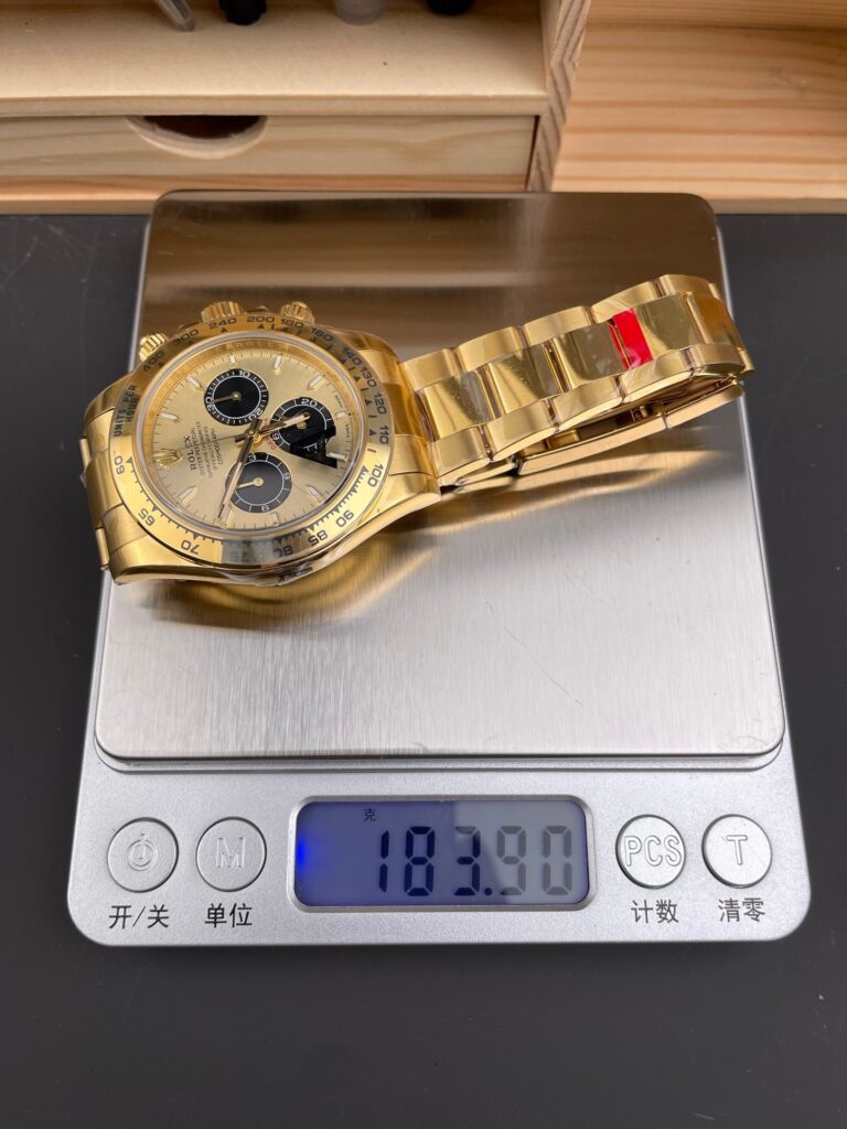 DONG HO ROLEX DAYTONA 126508 0006 BEST REPLICA MA VANG MAT SO MAU VANG 40MM 1