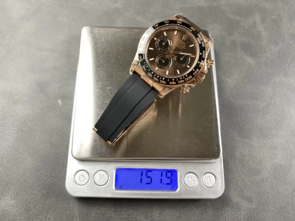 DONG HO ROLEX DAYTONA 126515 REP 11 MA VANG HONG MAT SO NAU CHOCOLATE DAY OYSTERFLEX QF FACTORY 40MM 1