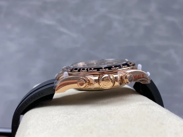 DONG HO ROLEX DAYTONA 126515 REP 11 MA VANG HONG MAT SO NAU CHOCOLATE DAY OYSTERFLEX QF FACTORY 40MM 5