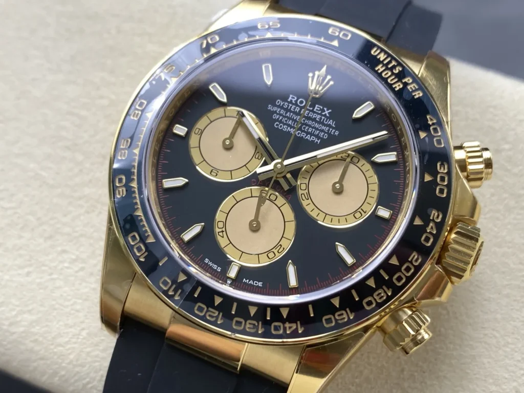 DONG HO ROLEX DAYTONA COSMOGRAPH M126518LN 0004 REPLICA 11 MA VANG MAT SO DEN COC DA QUANG VS FACTORY 40MM 5