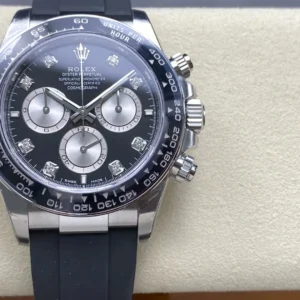 DONG HO ROLEX DAYTONA COSMOGRAPH M126519LN 0004 REPLICA MAT SO DEN COC DINH DA DAY OYSTERFLEX VS FACTORY 40MM 11