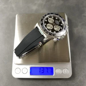 DONG HO ROLEX DAYTONA COSMOGRAPH M126519LN 0004 REPLICA MAT SO DEN COC DINH DA DAY OYSTERFLEX VS FACTORY 40MM 12