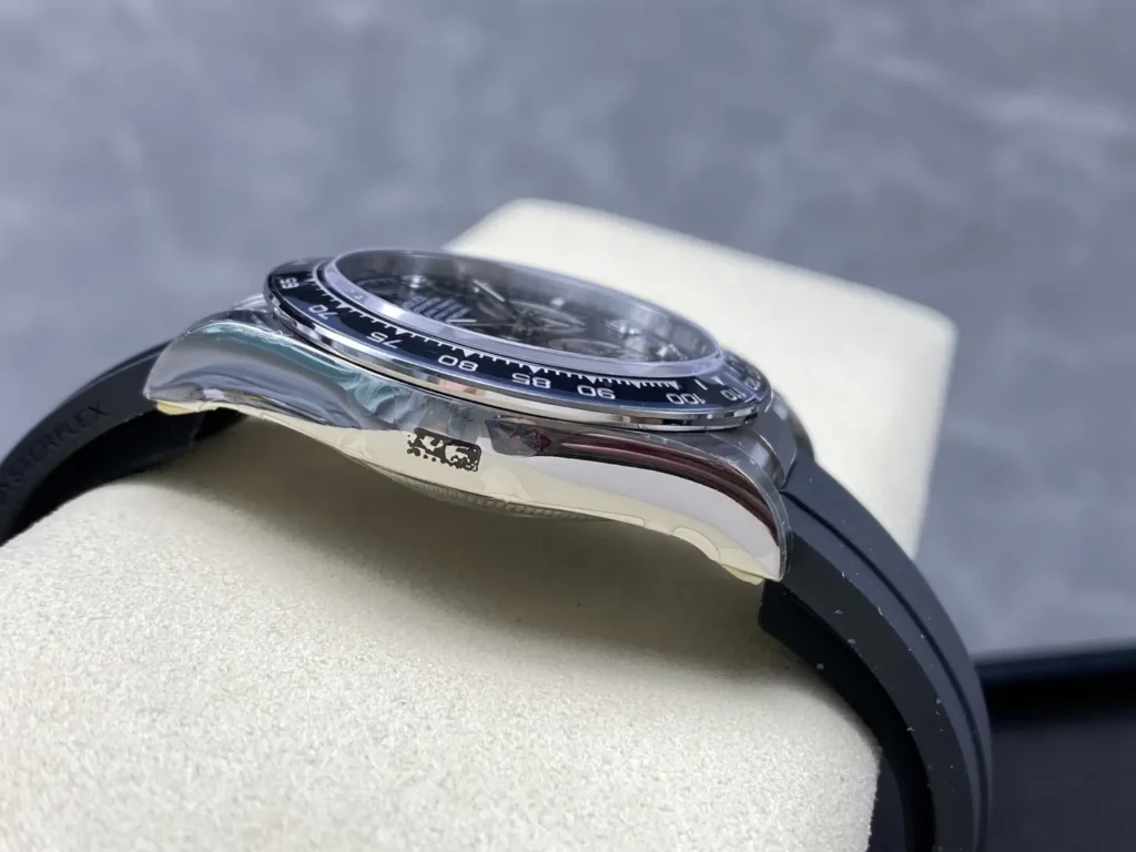 DONG HO ROLEX DAYTONA COSMOGRAPH M126519LN 0004 REPLICA MAT SO DEN COC DINH DA DAY OYSTERFLEX VS FACTORY 40MM 5