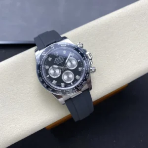 DONG HO ROLEX DAYTONA COSMOGRAPH M126519LN 0004 REPLICA MAT SO DEN COC DINH DA DAY OYSTERFLEX VS FACTORY 40MM 8