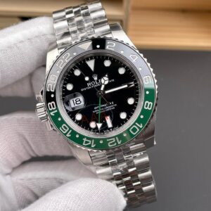 DONG HO ROLEX GMT MASTER II SPRITE REP 11 VIEN GOM XANH LA DEN VS FACTORY 40MM 7