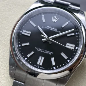 DONG HO ROLEX OYSTER PERPETUAL M124300 0002 REPLICA CAO CAP MAT SO MAU DEN 36 42MM 8