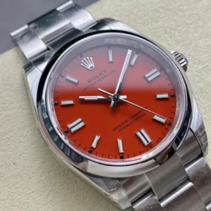 DONG HO ROLEX OYSTER PERPETUAL M124300 0007 REPLICA CAO CAP MAT SO MAU DO VS FACTORY 36MM 6