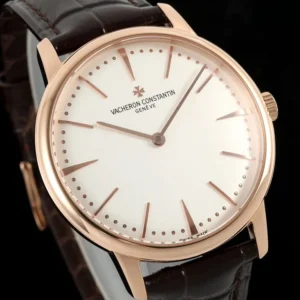 DONG HO VACHERON CONSTANTIN PATRIMONY 81180R REPLICA 11 MA VANG HONG MAT SO MAU TRANG DAY DA KZ FACTORY 40MM 9