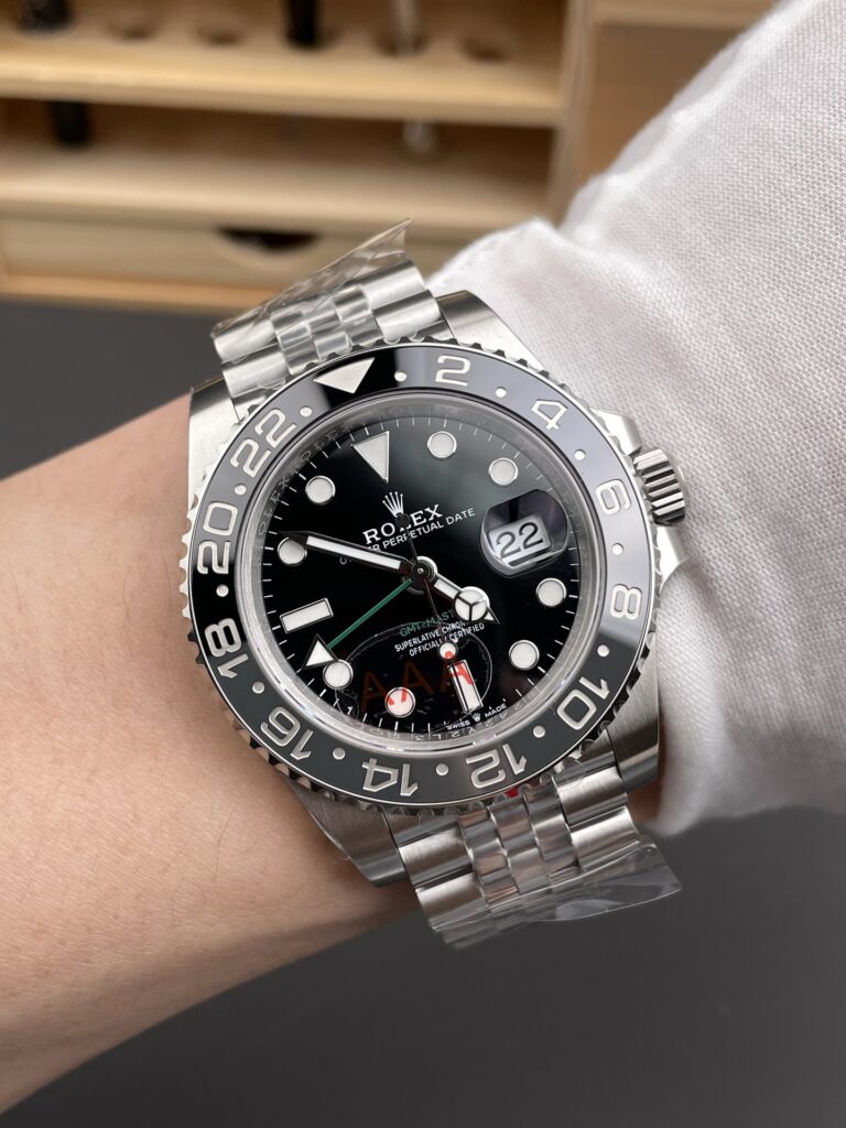 ROLEX GMT MASTER II BRUCE WAYNE REPLICA WATCHES VS FACTORY 40MM 1