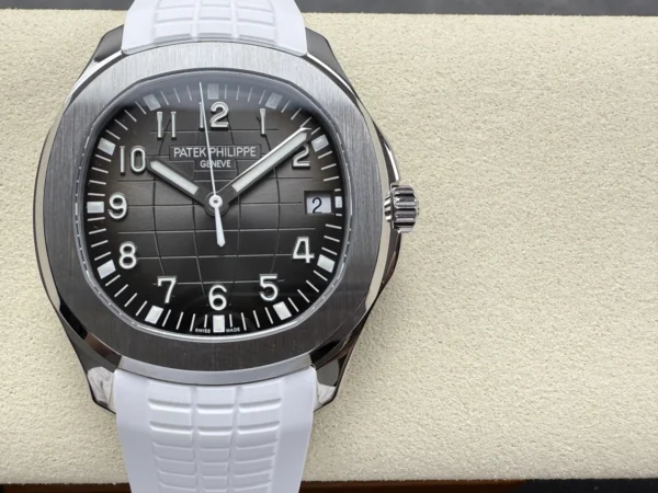 DONG HO PATEK PHILIPPE AQUANAUT 5167 CHE TAC MAT XAM TINH CHINH DAY CAO SU TRANG AUTOMATIC 40MM 1