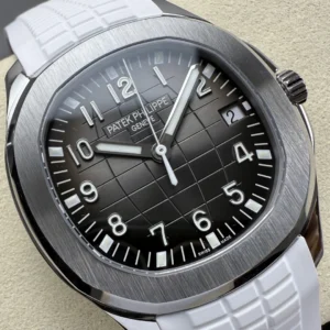 DONG HO PATEK PHILIPPE AQUANAUT 5167 CHE TAC MAT XAM TINH CHINH DAY CAO SU TRANG AUTOMATIC 40MM 11