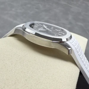 DONG HO PATEK PHILIPPE AQUANAUT 5167 CHE TAC MAT XAM TINH CHINH DAY CAO SU TRANG AUTOMATIC 40MM 7