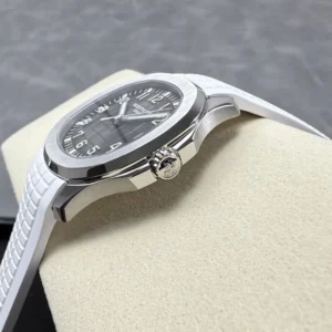 DONG HO PATEK PHILIPPE AQUANAUT 5167 CHE TAC MAT XAM TINH CHINH DAY CAO SU TRANG AUTOMATIC 40MM 8