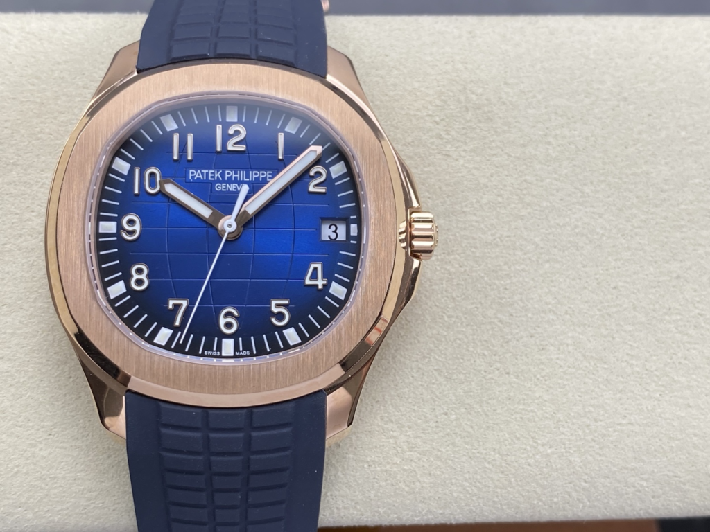 DONG HO PATEK PHILIPPE AQUANAUT 5167 REPLICA MA VANG HONG MAT XANH BLUE TINH CHINH AUTOMATIC 40MM 1