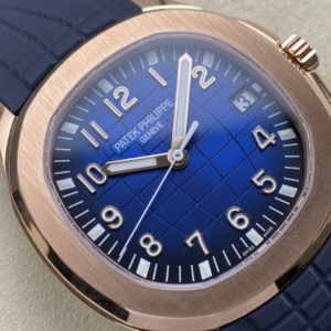 DONG HO PATEK PHILIPPE AQUANAUT 5167 REPLICA MA VANG HONG MAT XANH BLUE TINH CHINH AUTOMATIC 40MM 10