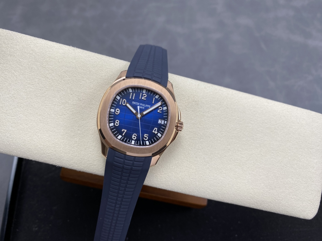 DONG HO PATEK PHILIPPE AQUANAUT 5167 REPLICA MA VANG HONG MAT XANH BLUE TINH CHINH AUTOMATIC 40MM 11