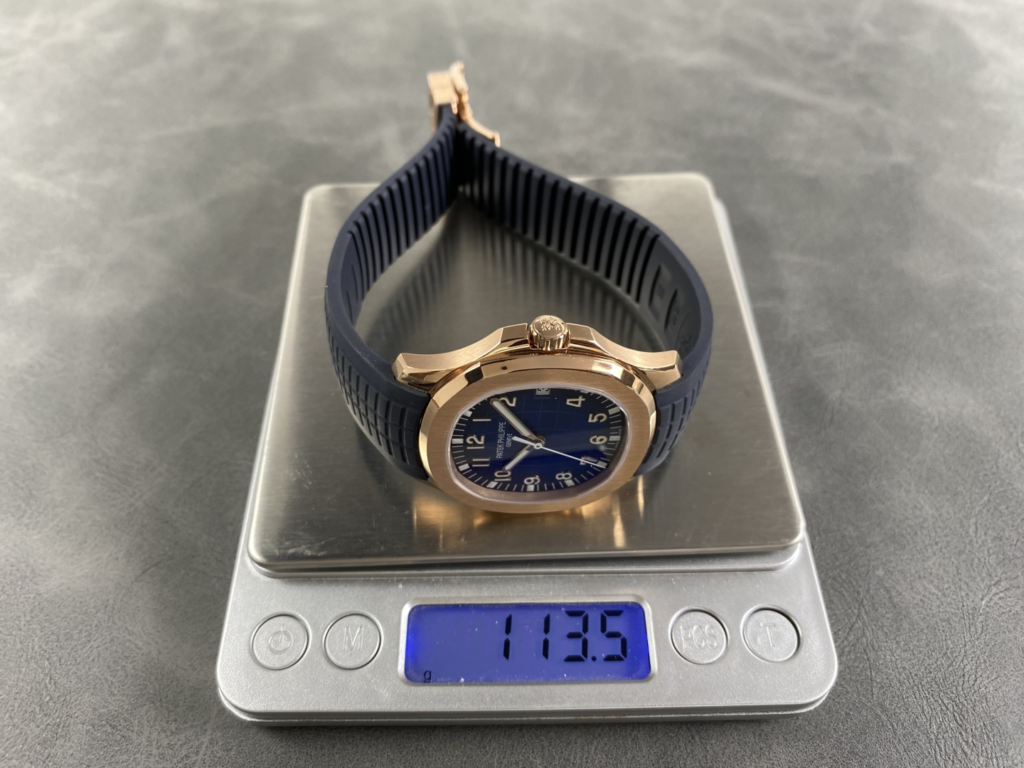 DONG HO PATEK PHILIPPE AQUANAUT 5167 REPLICA MA VANG HONG MAT XANH BLUE TINH CHINH AUTOMATIC 40MM 2