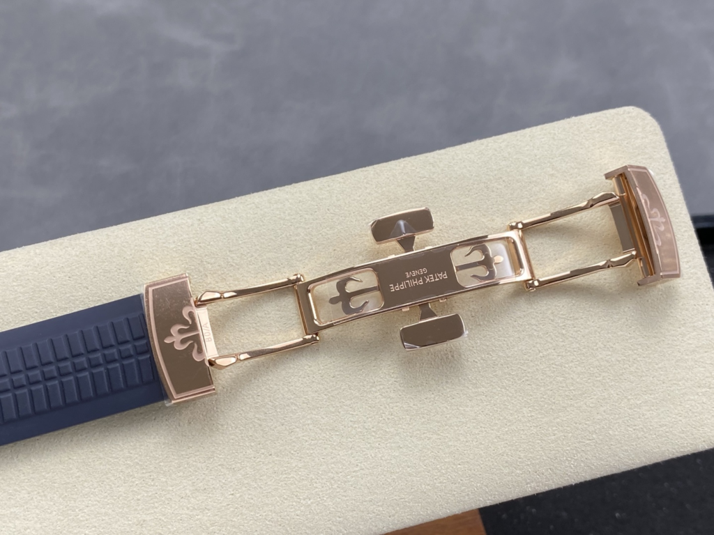 DONG HO PATEK PHILIPPE AQUANAUT 5167 REPLICA MA VANG HONG MAT XANH BLUE TINH CHINH AUTOMATIC 40MM 4