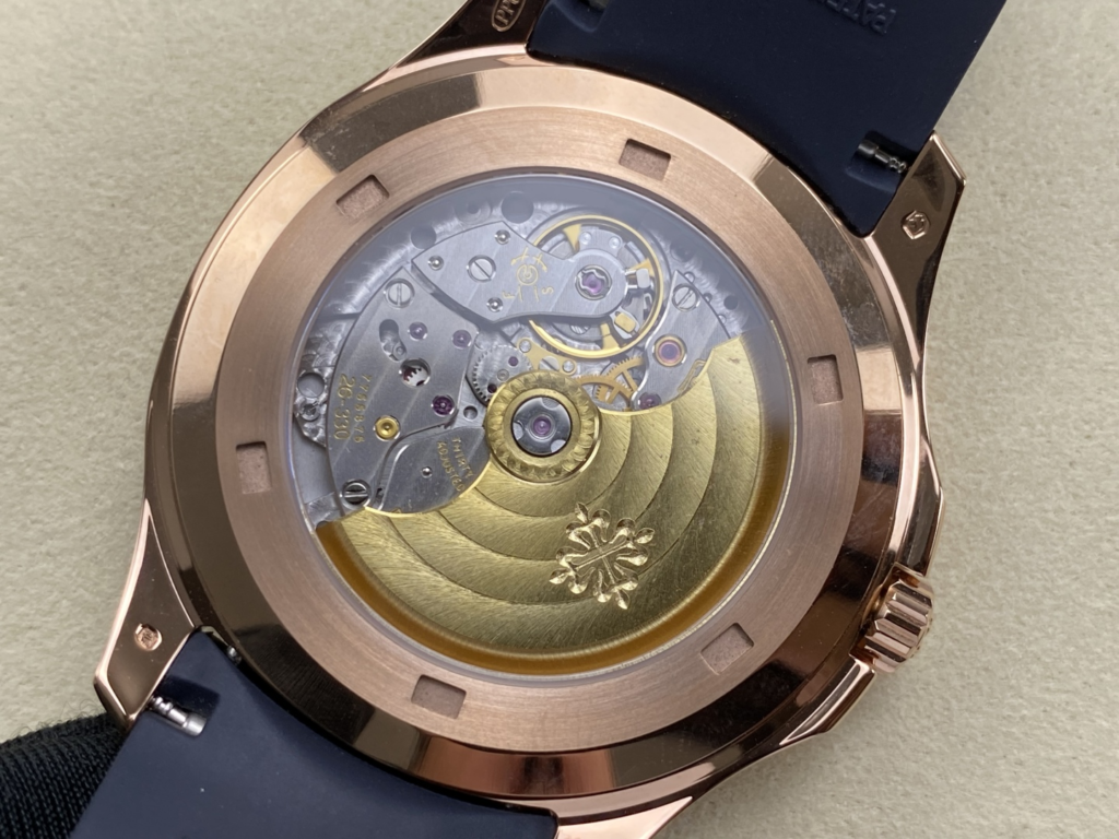DONG HO PATEK PHILIPPE AQUANAUT 5167 REPLICA MA VANG HONG MAT XANH BLUE TINH CHINH AUTOMATIC 40MM 6