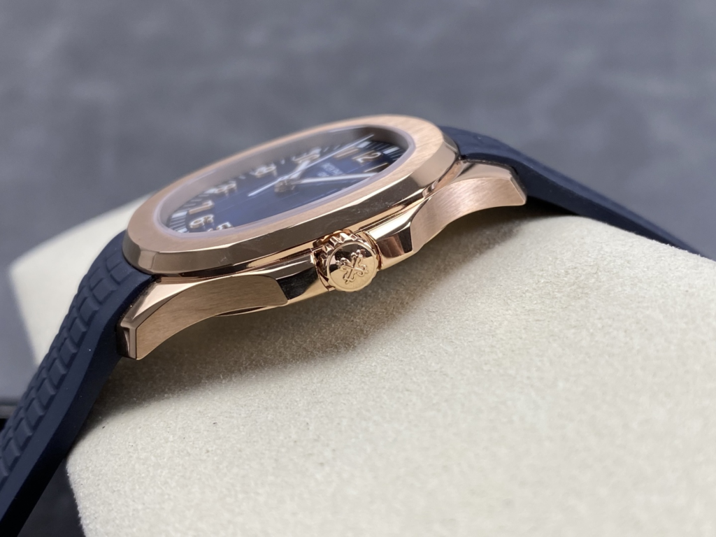 DONG HO PATEK PHILIPPE AQUANAUT 5167 REPLICA MA VANG HONG MAT XANH BLUE TINH CHINH AUTOMATIC 40MM 7