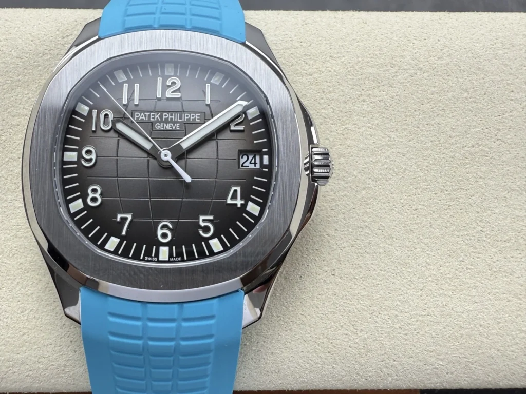 DONG HO PATEK PHILIPPE AQUANAUT 5167 REPLICA MAT XAM TINH CHINH DAY CAO SU XANH 40MM 10