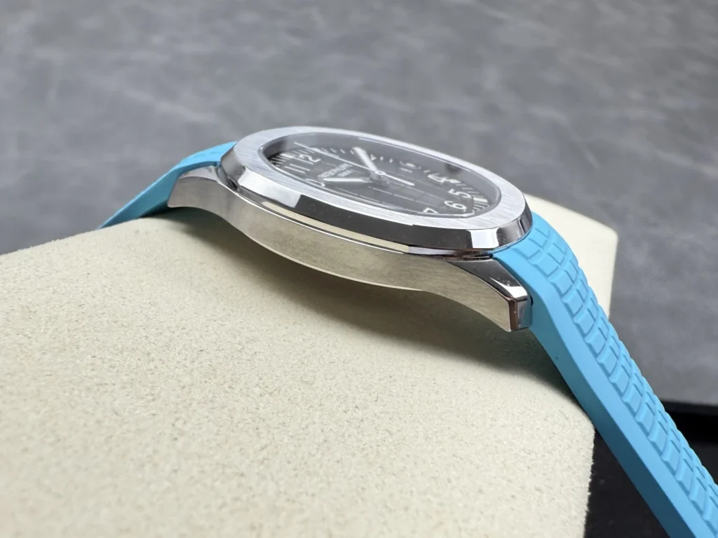 DONG HO PATEK PHILIPPE AQUANAUT 5167 REPLICA MAT XAM TINH CHINH DAY CAO SU XANH 40MM 3