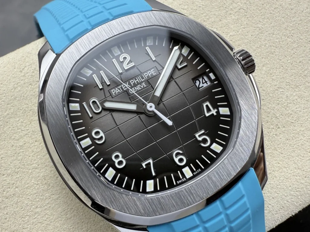 DONG HO PATEK PHILIPPE AQUANAUT 5167 REPLICA MAT XAM TINH CHINH DAY CAO SU XANH 40MM 6