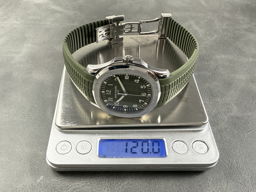 DONG HO PATEK PHILIPPE AQUANAUT 5168G CHE TAC CAO CAP MAT XANH LA TINH CHINH DAY CAO SU 42MM 1