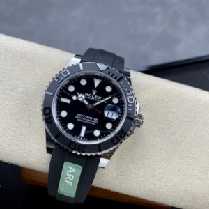 DONG HO ROLEX YACHT MASTER REPLICA 11 TINH CHINH TRONG LUONG BAN THEP MAT DEN CHUAN AUTH AR FACTORY 40MM 10