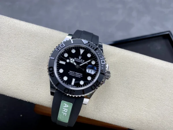 DONG HO ROLEX YACHT MASTER REPLICA 11 TINH CHINH TRONG LUONG BAN THEP MAT DEN CHUAN AUTH AR FACTORY 40MM 10