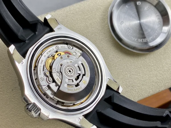 DONG HO ROLEX YACHT MASTER REPLICA 11 TINH CHINH TRONG LUONG BAN THEP MAT DEN CHUAN AUTH AR FACTORY 40MM 2