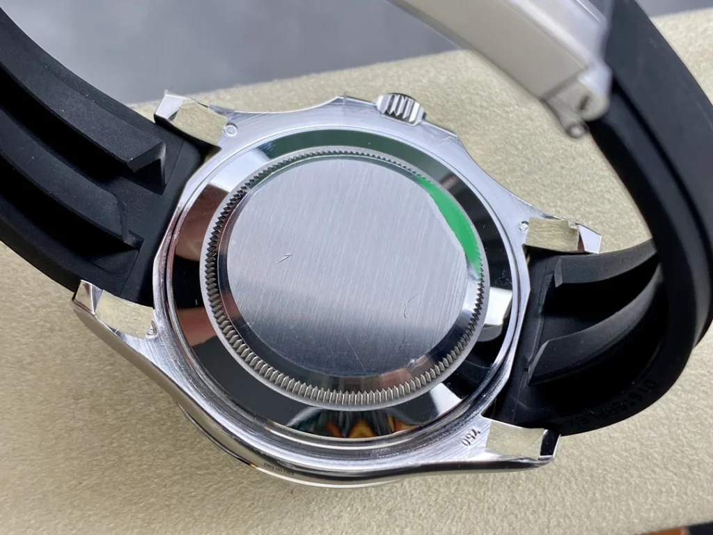 DONG HO ROLEX YACHT MASTER REPLICA 11 TINH CHINH TRONG LUONG BAN THEP MAT DEN CHUAN AUTH AR FACTORY 40MM 4