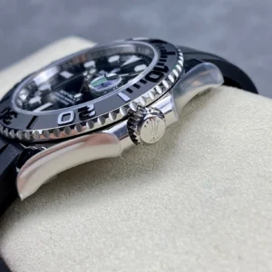 DONG HO ROLEX YACHT MASTER REPLICA 11 TINH CHINH TRONG LUONG BAN THEP MAT DEN CHUAN AUTH AR FACTORY 40MM 6